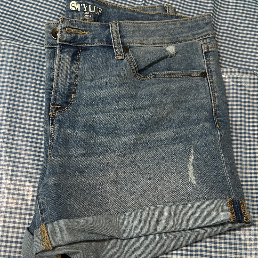 STYLUS Light Blue Denim Shorts